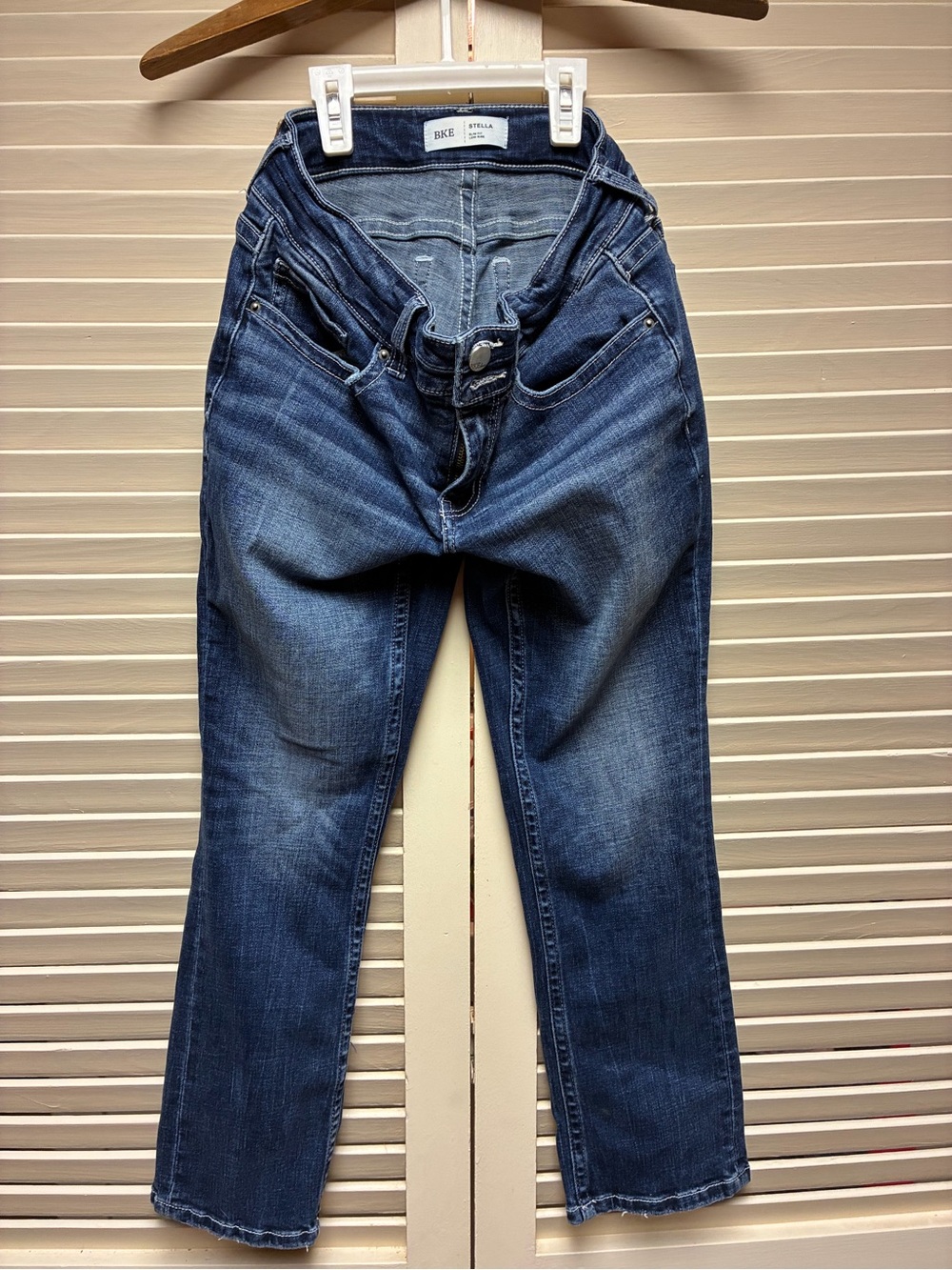 Women's BKE Dark Blue Straight-Leg Jeans